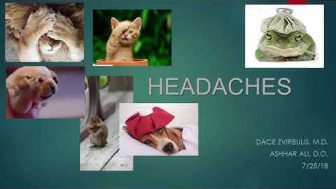 Primary and Secondary Headaches