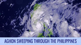 Tropical Depression Aghon sweeping through Philippines