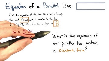 Equation of a Parallel Line - Visualizing Algebra