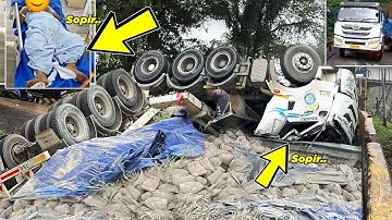 INNALILLAHI 😭 Sopir Truk Dilarikan Ke Rumah Sakit, Drama Mengerikan Truk FAW China di Sitinjau Lauik