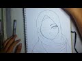 Cute Hijab Girl Drawing