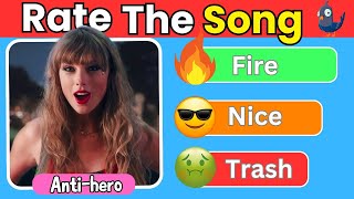 Rate The Song  🎵|  top Songs Tier List 2024 | music quiz