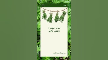 7 Mẹo Hay Mỗi Ngày - Mẹ Thiên Nhiên #songkhoe #ungthu #meohay