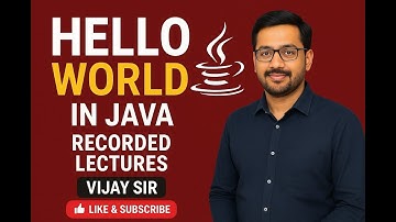 Hello World in Java ||  By Vijay Sir