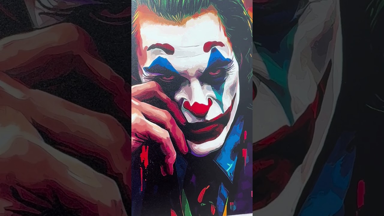 Tablou colorat din lemn - Joker | DUBLEZ