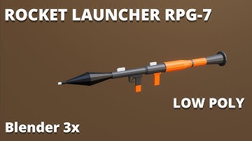 low poly rocket launcher modeling in blender 3x