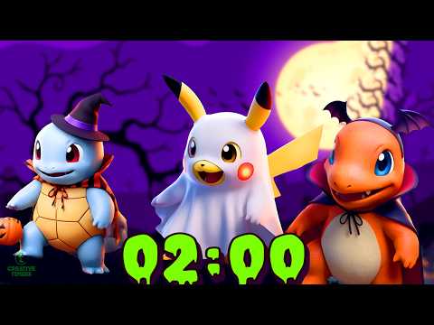2 MINUTE Timer - POKÉMON HALLOWEEN DANCE 👻​⚡​Countdown With Music