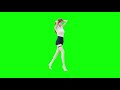 Attractive beautiful dancing girl green screen footage // Free HD