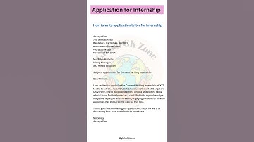 How to Write an Internship Application #shorts @globalgkzone
