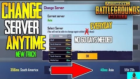 HOW TO CHANGE SERVER BEFORE 60 DAYS MULTIPLE TIMES || HOW TO CHENGE SERVER IN PUBG MOBILE | SOLUTION