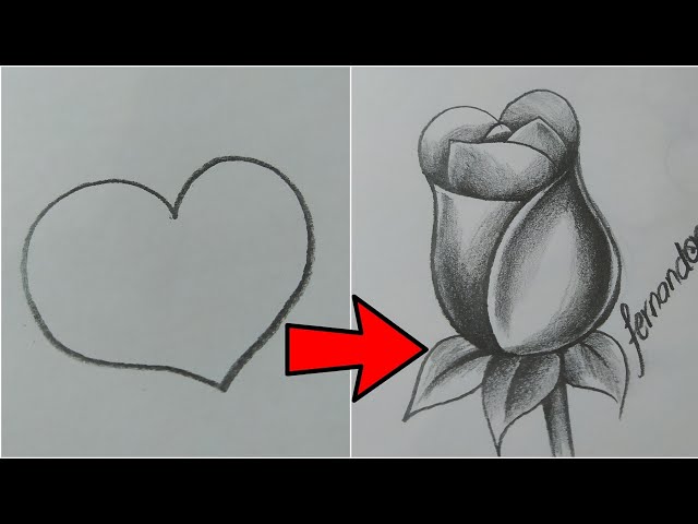 COMO DIBUJAR UNA ROSA 🌹 A PARTIR DE UN CORAZÓN ♥️ - YouTube como-dibujar-una-rosa-a-partir-de-un-coraz-n-youtube