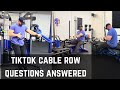 Cable row questions from tiktok answered  lat training perspective