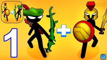 Merge Black Stickman - Gameplay Walkthrough Part 1 Tutorial Levels 1-12 Stickman Army (Android,iOS)