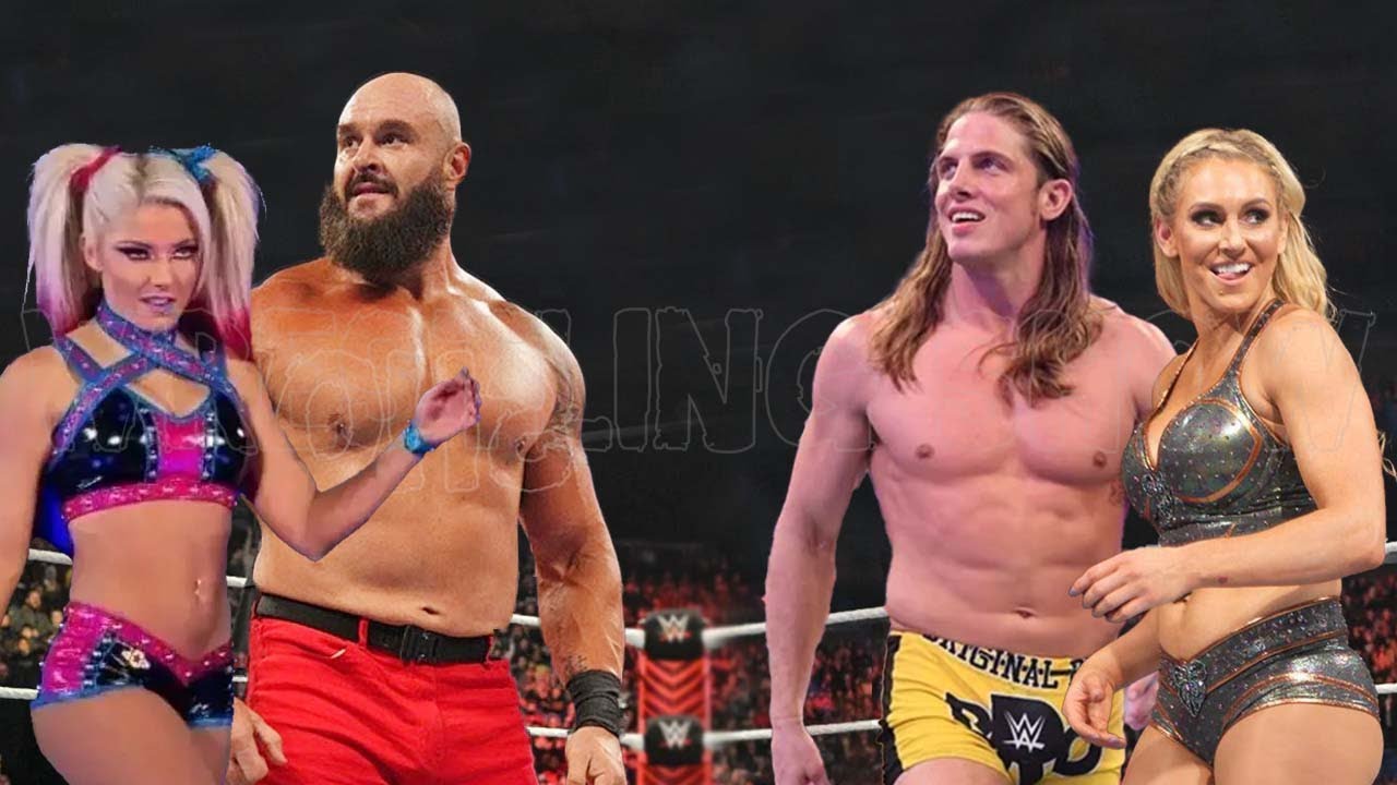 Braun Strowman Alexa Bliss vs Riddle Charlotte Flair Match Wrestling ...