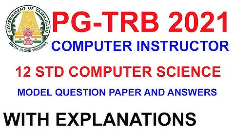 TRB Computer Instructor |12 STD COMPUTER SCIENCE | MODEL QUESTION PAPER AND ANSWERS | VIBRANT ONLINE