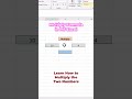 Multiply in ms excel #msexcel #computer #learnandearn #excel #exceltricks #exceltips #exceltutorial