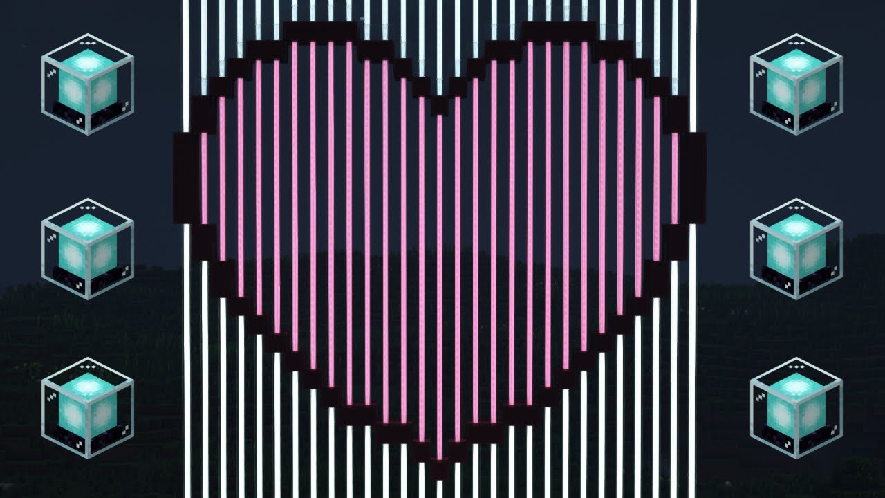 Minecraft Beacon Heart ️ Tutorial - YouTube
