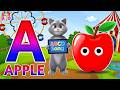 Phonics Song 2 with TWO Words in 3D - A For Apple ABC Alphabet Songs with Sounds for Children's