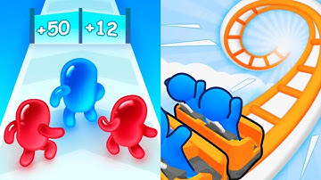 Join Blob Clash 3D VS Runner Coaster MAX LEVELS UNLOCKED Gameplay Android,ios