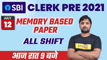 SBI CLERK PRE 2021 | REASONING PREPARATION | REASONING MEMORY BASE PAPER | ALL SHIFT | BY RAJESH SIR