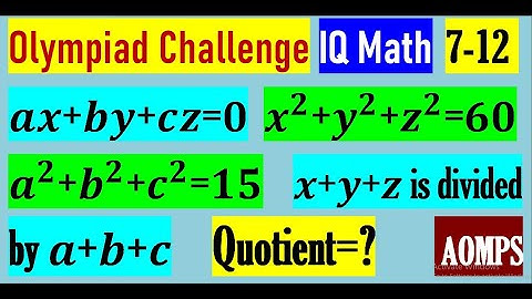 If ax+by+cz=30, a^2+b^2+c^2=15 & x^2+y^2+z^2=60, find (x+y+z)/(a+b+c)