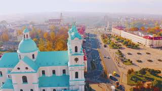 Аэросъемка: панорама Гродно с дрона. Panorama of Grodno from the drone