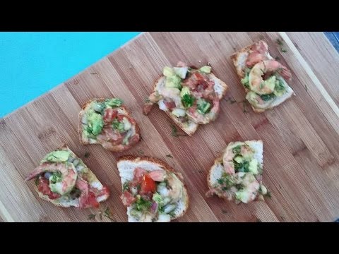 Italian Bruschetta Recipe with Shrimps - YouTube