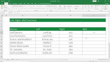 Microsoft Excel | Left, Right, Mid Functions in Sinhala | SINHALEN (සිංහලෙන්)