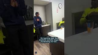 Celebrity Student fundraiser pays for security guard to go home after 11 years | Humankind #shorts #goodnews Wealth