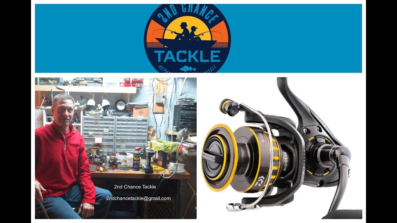 Daiwa BG3500 spin fishing reel how to take apart and service - YouTube