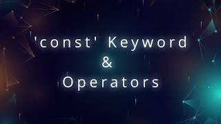 'const' Data Type & Arithmetic Operators in C 💻| Prasad TechTalks