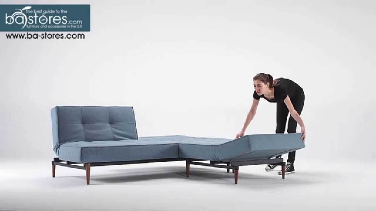 Innovation Usa Splitback White Leather Textile Sofa Bed With Wood Innovation Usa Splitback White Leather Textile Sofa Bed With Wood Legs At Ba S You