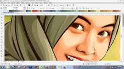 tutorial vector corel draw : menggambar gadis berhijab(real speed) - Durasi: 1.49.50. 