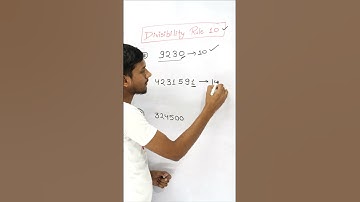 Divisibility Rule of 10 | #shorts