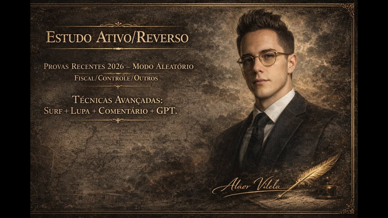 LIVE 1 - PROVAS RECENTES 2026 - COM TÉCNICAS AVANÇADAS  - METODOLOGIA ESTUDO ATIVO/REVERSO