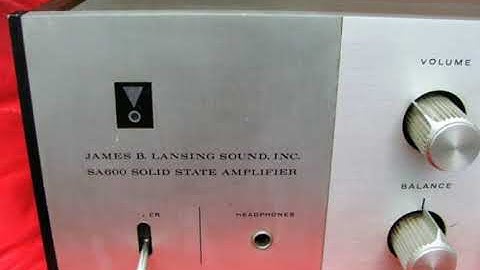 Historic JBL Lansing sa600 early solid state power audio amplifier for sale: vcvdc at MSN dot com