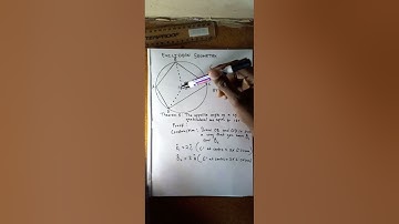 EUCLIDEAN GEOMETRY: Opposite angles of cyclic quad are supplementary(PROOF)