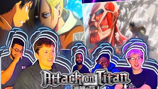 AGAIN?!... Non Anime Fans React to Attack On Titan 1x4 | The Night of the Closing Ceremony