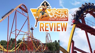 Wonder Woman Flight of Courage Review Six Flags Magic Mountain New for 2022 RMC Single Rail Coaster