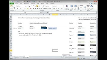 Delicious Theme Changer for the Delicious Drop-down Menu for Excel 2010