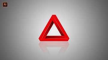 Adobe Illustrator - Penrose Triangle Logo Design - Impossible Triangle Vector | PG Tutorials