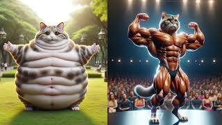 How the Fat Cat Triumphed: A Bodybuilding Victory! 😺🏆 #AI #cat #CatStory #Transformation by FAFs777〈funny_animal_friends777〉 1,656 views 8 days ago 1 minute, 19 seconds