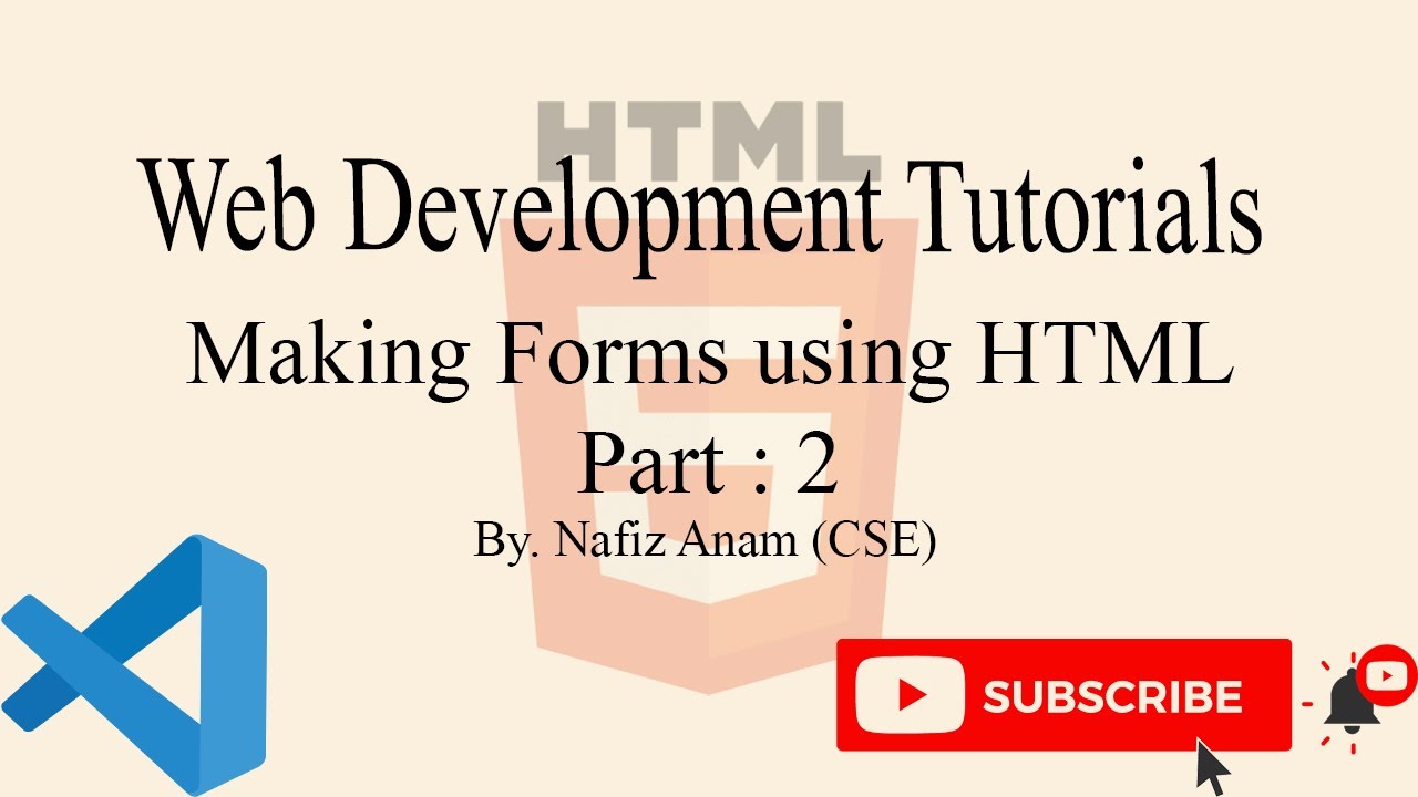 How to make forms for website part: 2 html || Web Development || Nafiz ...