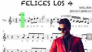 FELICES LOS 4 - MALUMA - violín, guitarra.