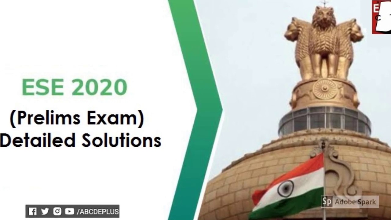 UPSC ESE/ IES 2020 (Prelims Exam): Detailed Solutions