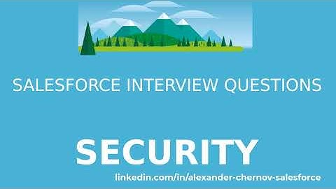 Salesforce Interview Questions - Security
