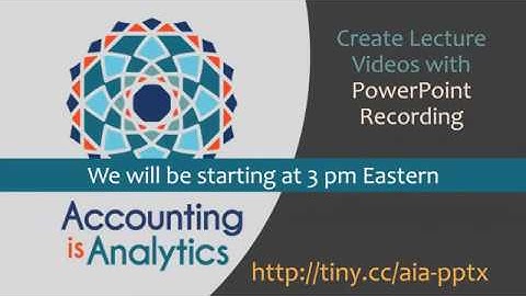 How to use PowerPoint Recording to create lecture videos