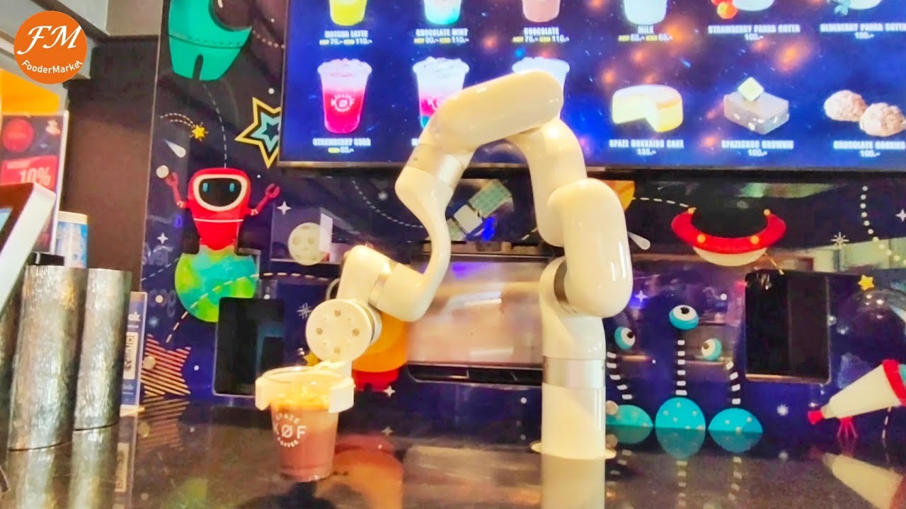 Robot Coffee Barista Vending Machine in Thailand