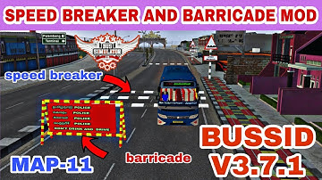 New Speed breaker and barricade mod for bussid v3.7.1 map 11 # bussid new map mod #bussid TN bus mod