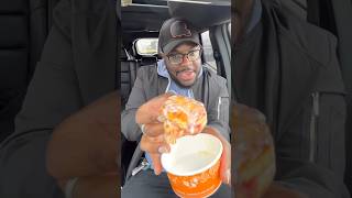 👀 STRAWBERRY BISCUITS AT POPEYES 👀 #food #foodreview #foodie #shorts